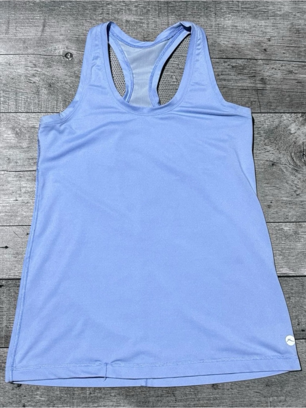 X by Gottex Women’s Medium Periwinkle Blue Mesh Racerback Athletic Tank Top